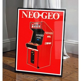 NEO GEO Arcade Cabinet Poster Print | Neogeo SNK Minimalistic Videogame art