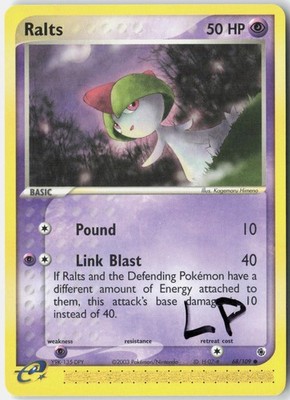 Ralts 68/109 Common Ruby & Sapphire Pokemon Lightly Played