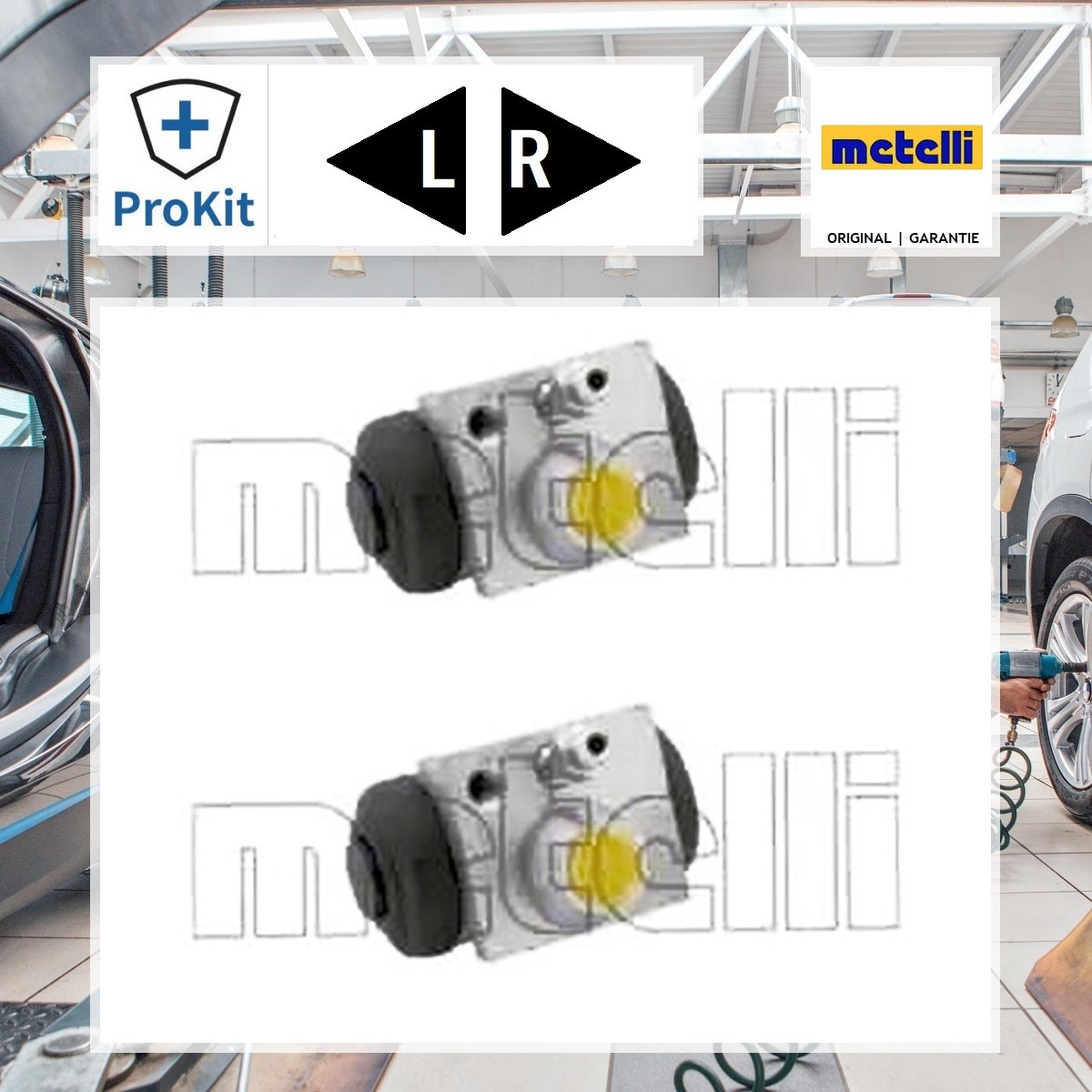 2x ORIGINAL® Metelli 04-0872 Radbremszylinder Hinten für Lancia YPSILON