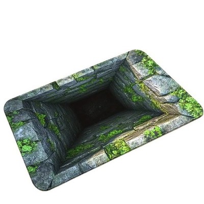 Rutschfeste 3D Optik Effekt Fußmatte Wasserabsorbierend Bodenteppich für Einga