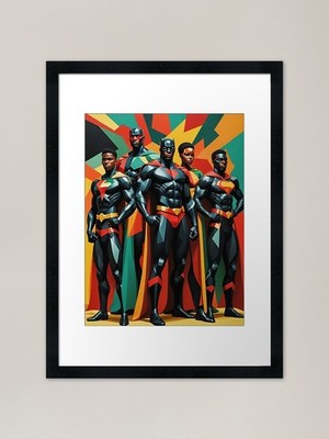 Marvel-Us Black Superheroes #6 Fram Framed Wall Art Poster Canvas Print Picture