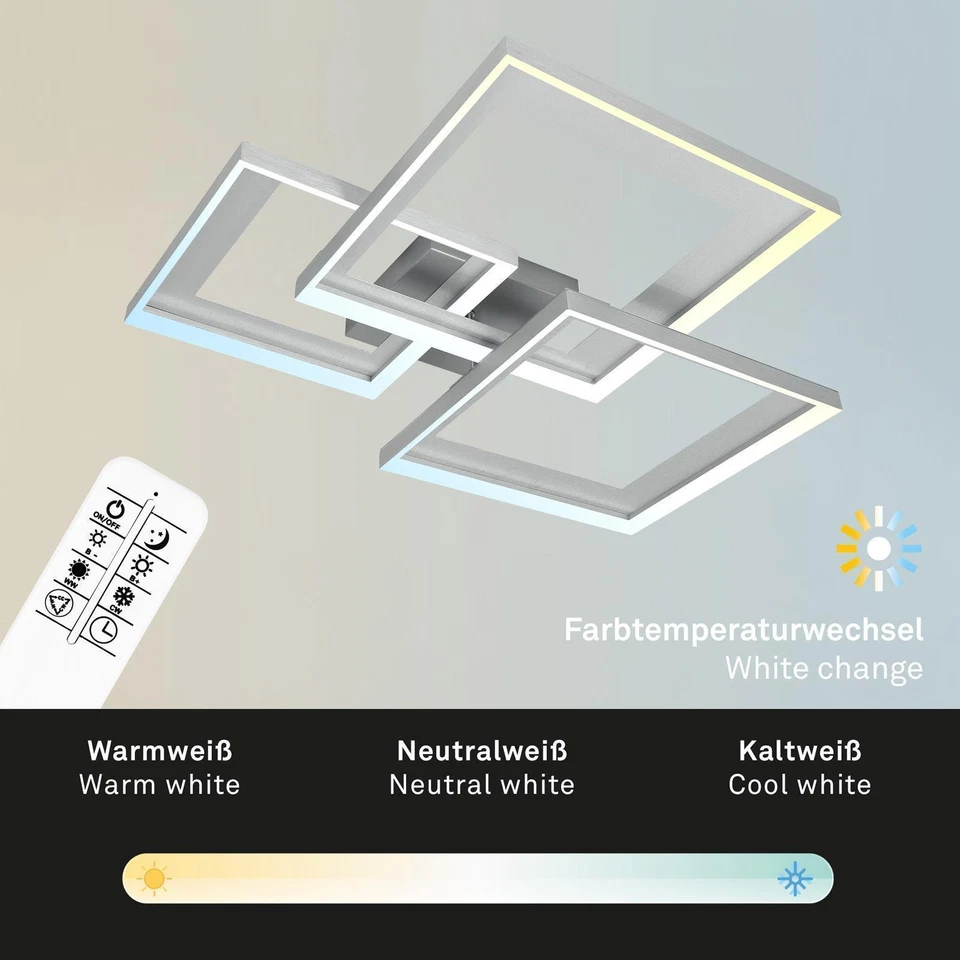 Briloner Deckenleuchte LED 40W Deckenlampe CCT Dimmbar Fernbedienung Schwenkbar  - Bild 3 von 4