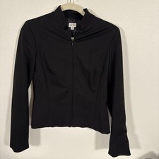 Cache moto crop Zip light coat Blazer jacket stretcn nylon L/S 4 Q1