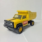 Vintage TONKA Toy Yellow Steel Dump Truck - 7.5" Long - 1970s