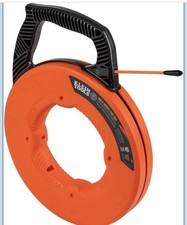 Klein Tools 56382 Multi-Groove Fiberglass Fish Tape with Nylon Tip 50 Foot
