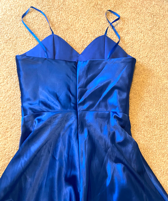 royal blue midi dress Simkhai Acacia Royal Blue Draped Jersey Midi Dress