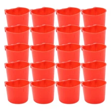 20Pcs Plastic Birds Feeders Seed Bowl for Cage,Hanging Chicken Water Feeder5847