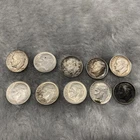 10 Roosevelt Dimes Lot 90% Silver  Scrap