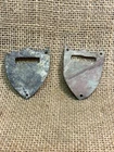 Two Dug Civil War Brass Cavalry Saddle Shields From Brandy Station Virginia