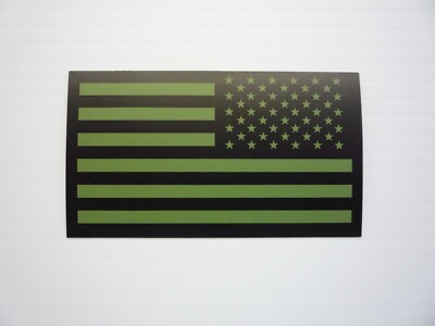 USA RVS OD GREEN ON IR MB 3.5'' X 2'' SOLAS STICKER DECAL