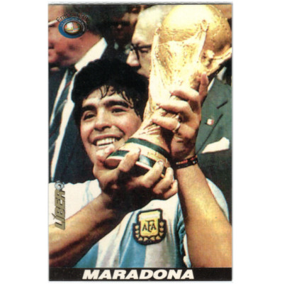 DIEGO MARADONA - FIFA WORLD CUP FRANCE 98 CARD - PERU, YEAR 1998