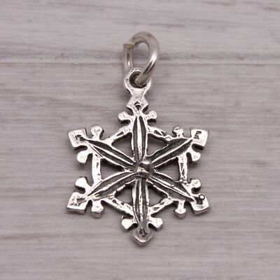 Sterling Silver 925 Snowflake Charm Winter Snow Star