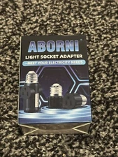 2 PACK  E26/E27 Light Socket to Plug Adapter 2/3 Prong Light Bulb Outlet Adapter