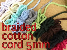 Braided Cotton Cord Piping String 5mm Drawstring Cord 30colors Rope Craft String