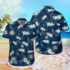 Seattle Baseball Team Marinerss Hawaiian Shirt Button Down Unisex Adults S-5XL