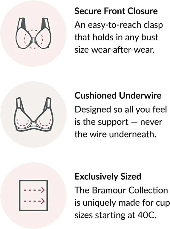 Sujetador 40C ~ The Glamorise Marca de Lujo BRAMOUR Brooklyn 7002 Azul Turquesa NUEVO Foto 4 de 4