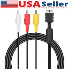 New 6 Feet RCA AV Audio Video Composite Cable Cord for Sony PS1 PS2 PS3 PS3 Slim