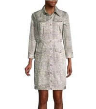 Elie Tahari Women's Emilia Snake Print Shirtdress NWT $498.00 Size US 6 Small