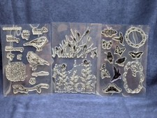 Clear Cling 3-Sets Realistic Bird Clear Stamps Hummingbird Flower Birthday B-fly