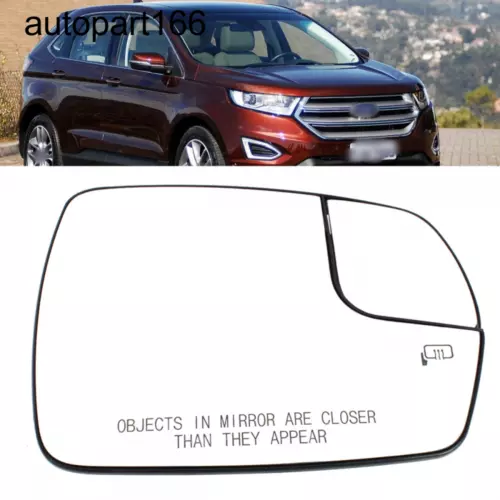 Right Passenger Side Mirror Glass For Ford Edge 2015-2018 Heated w/ Backing Plat