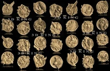 28 Pcs 3D STL Model CIRCLE PANELS ANIMALS for CNC Router ArtCam Carving Aspire