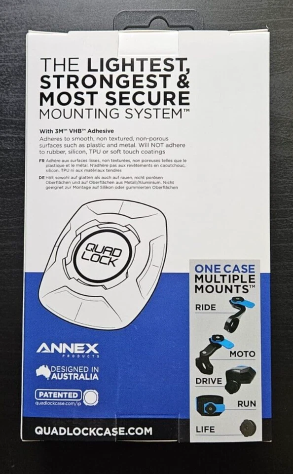 GENUINE Quad Lock Stem / Handlebar Bike Mount Cycle Bicycle Phone Pro Holder - Image 2 of 2