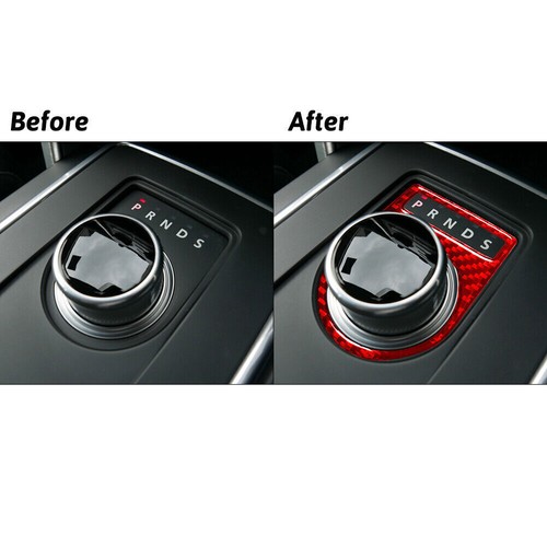 For Discovery Sport 2015-2019 Red Carbon Fiber Central Console Gear Shift Trim - Picture 7 of 12