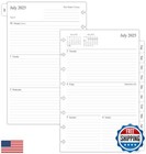 2025-2026 Weekly and Monthly Planner Refills for 8-Discbound Planners, July 2