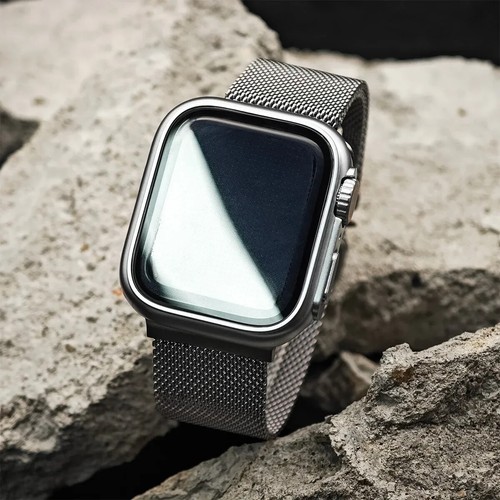 Parachute Buckle Mesh Band+Upgrade Ultra Case for Apple Watch 10 9 8 7 5 44/45mm - Zdjęcie 5 z 32