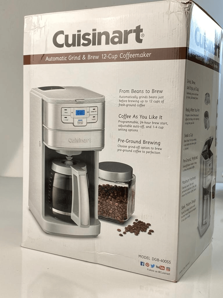 Cuisinart DGB-400SS Grind & Brew 12 Cup Coffeemaker Gray/Stainless Steel w/  Box | eBay