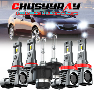 For Acura TSX 2009-2014 Combo HID/LED Headlight Hi/Lo Beam Fog Light Bulbs Kit - Foto 5