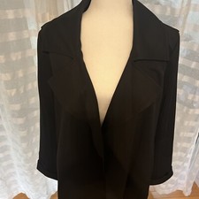 Adriana Papell blazer large collar folded sleeve ends