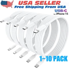 For iPhone 15 Pro Max USB-C Cable Fast Charger Type C Charging Data Cord Lot 