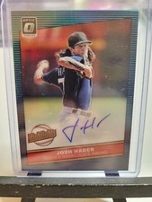 Josh Hader Highlights Carolina Blue 10/15 2020 Panini Donruss Optic Auto