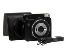 Camera Bag Case for Fuji SQ6 Faux Leather Black CC1159a