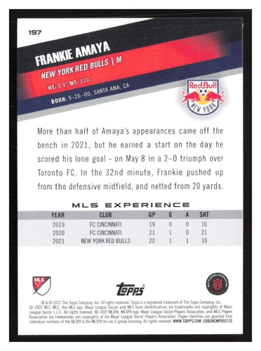 2022 Topps MLS #1-200 Base cards Pick Your Card(s) Complete Your Set - Picture 343 of 347