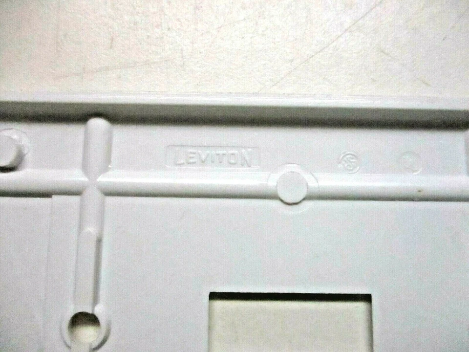 Interruptor de baquelita blanco liso Leviton 3 velocidades años 60 placa de pared cubierta de caja 1 de colección MCM Foto 3 de 3
