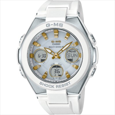 Casio G-MS (Baby-G) Gold and White Watch BUY Casio Baby-G G-MS White x Rose Gold Ladies Watch MSG  main image 2