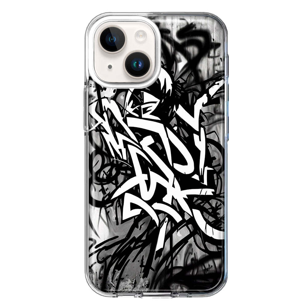 Case for Apple iPhone 15 Black White Urban Graffiti | eBay