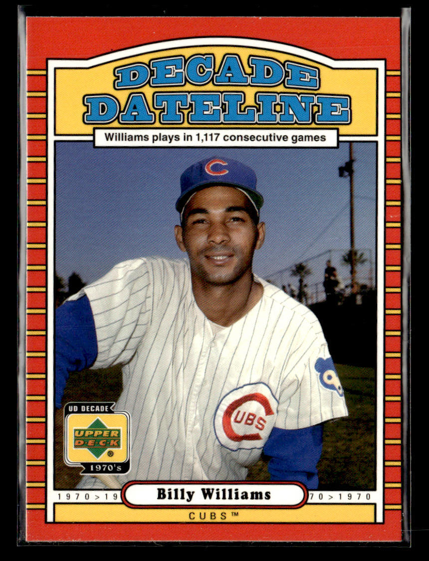2001 Upper Deck Decade 1970's #111 Billy Williams Card Chicago Cubs