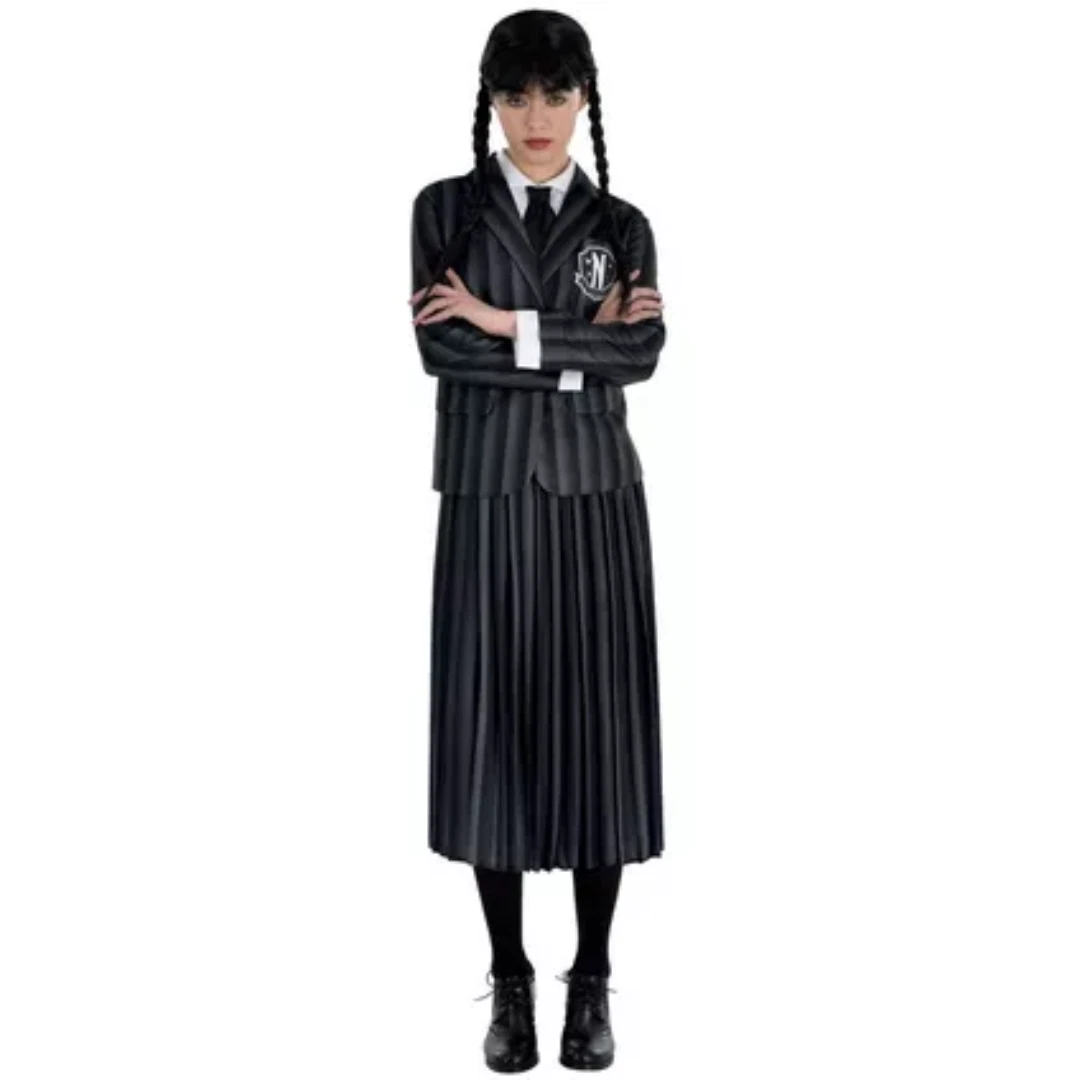 black dress shorts for men Wednesday Black Dress 2022 Wednesday Addams Raven Dance Dress Cosplay Costumes Halloween Dress, M main image 0