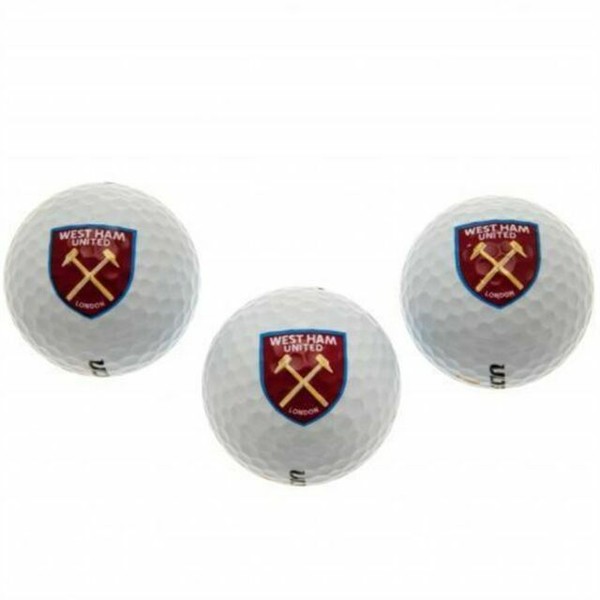 West Ham United Golf Balls Crest Gift Fun Official Licensed Football