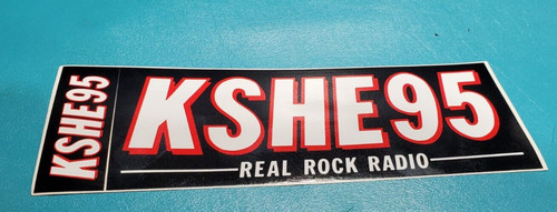 VINTAGE LOT OF 2 KSHE 95 BUMPER STICKERS ST. LOUIS REAL ROCK RADIO small large