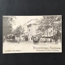 BN Biscuiterie Nantaise Carte Menu 15 Paris Porte St Martin XIXè