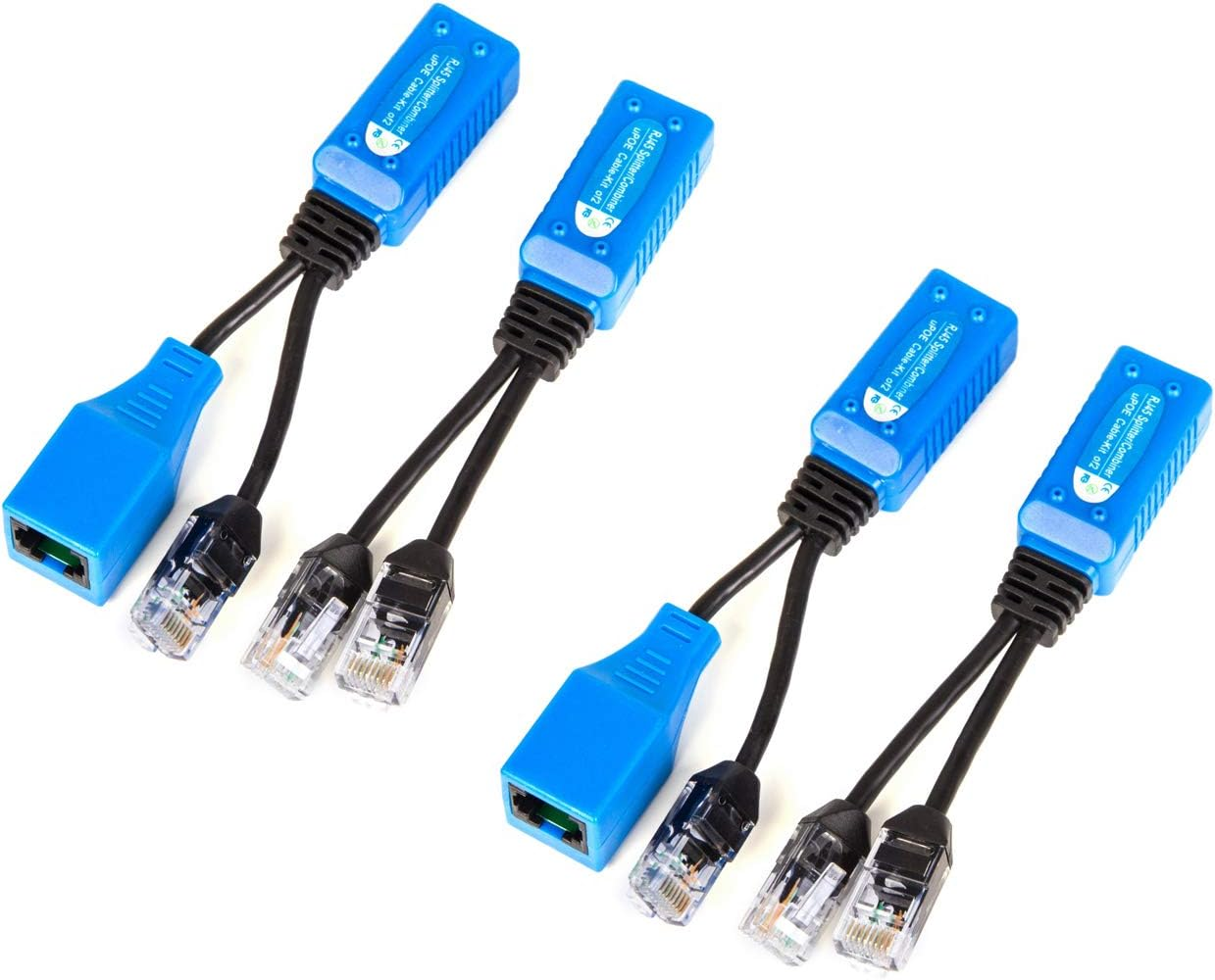 2 Pair RJ45 Ethernet Cable Combiner/Splitter Sharing Kit 2-In-1 (2 Cameras over