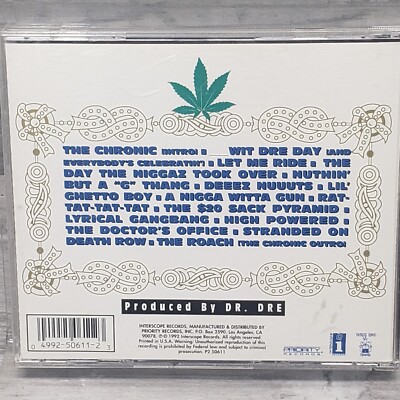 The Chronic [CD] by Dr. Dre (1992) Snoop Dogg, The D.O.C. Rage RBX