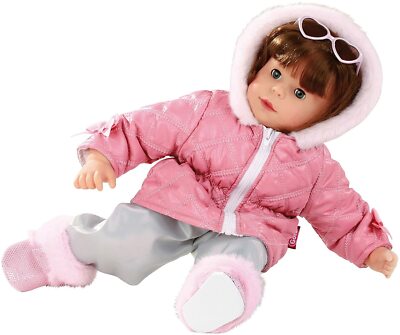 Gotz 1367133 Hannah Ganzjahres, 42 cm, weicher Körper, braune Haare, blau schlafend 