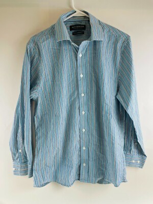 Nick Graham Men's Size Medium Multicolor Striped Stretch Modern Fit ...