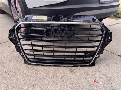 OEM Front Grille  2015-2016 Audi A3 w/S line opt 2JD center black gloss 
