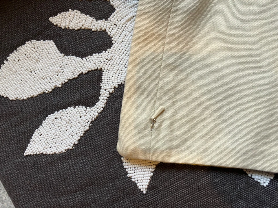 Conjunto/2 capas de travesseiro lombar West Elm comércio justo linho frisado seda, botânico - Imagem 4 de 4